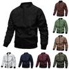 Men's Spring  Baseball Collar Solid Color Jacket Men's Casual Jacket Loose Tops