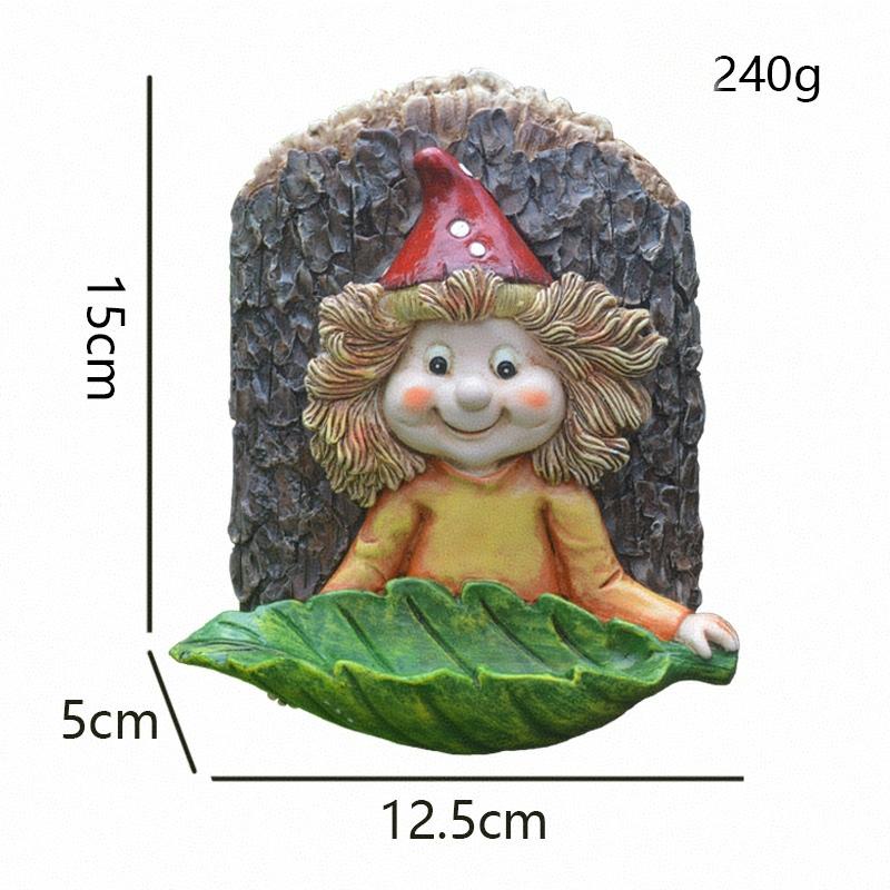 Fairy Bird Feeder House | Whimsical Garden Decor | Squirrel-Proof Leaf Platform for Outdoor
