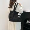 Prosta sztruksowa torba na ramię koreańska torba tote o dużej pojemności codzienna torebka do dojazdów torby na zakupy dla kobiet prezenty