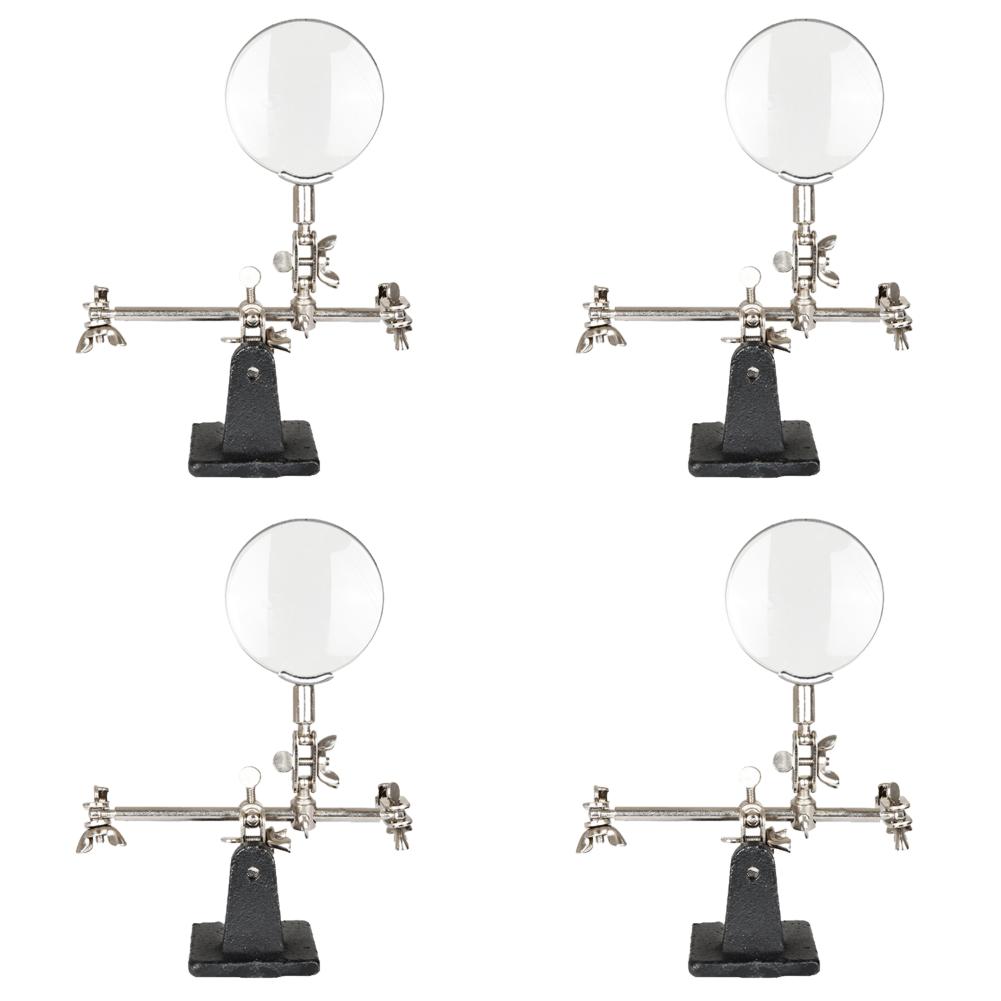 5X Welding Auxiliary Clip Magnifier Adjustable Helping Hand Magnifying Glass Stand Magnifying Lens Electric Circuit Board Repair