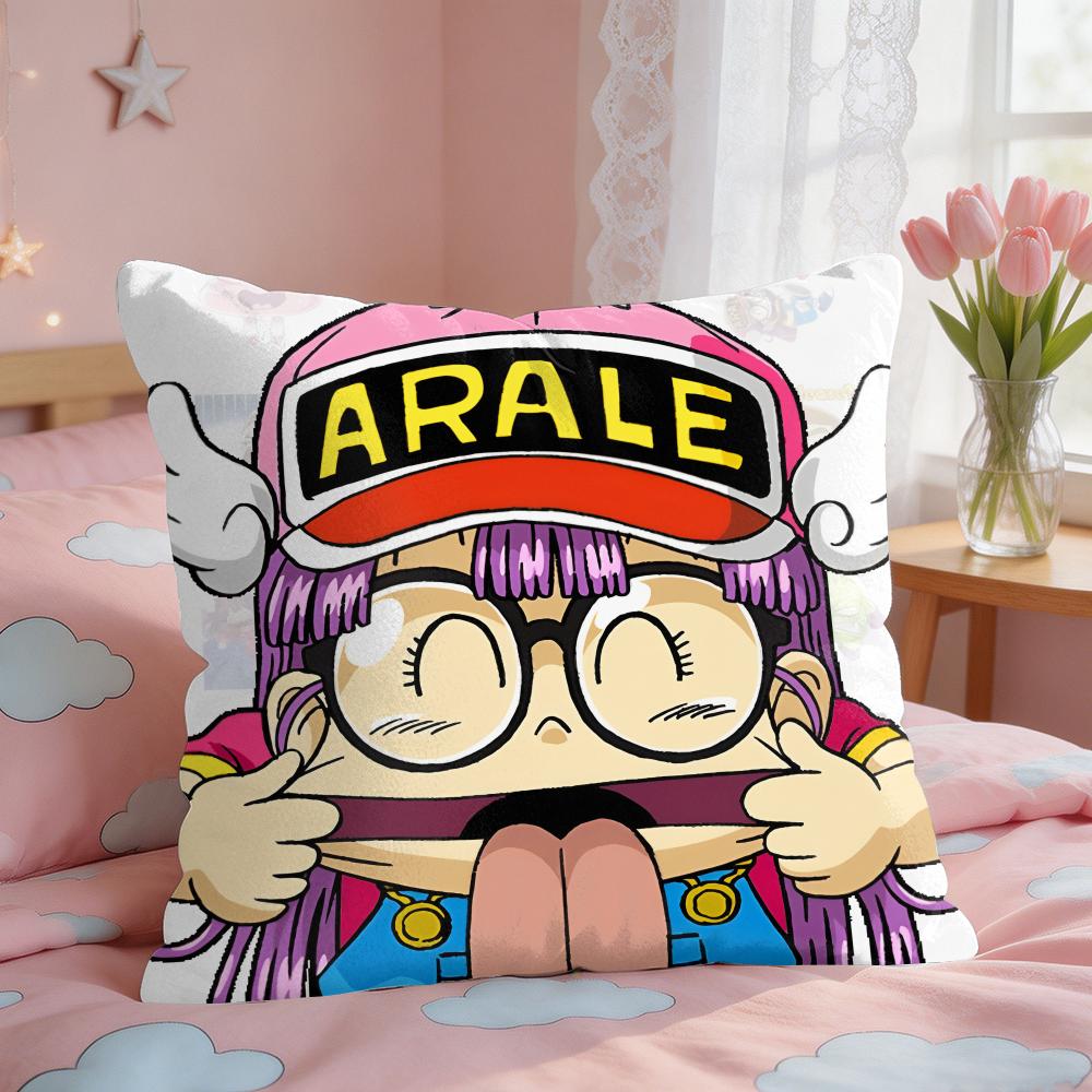 Dr SLUMP AARALE CHAN Cushion Cover Square Short Plush Pillow Case Living Room Sofa Home Decor Funda X