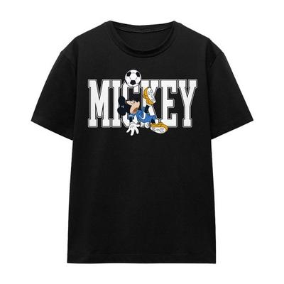 Disney Womens/Ladies Football Kick Mickey Mouse T-Shirt