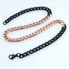 New 316L stainless steel black and rose dual Hip hop necklace Jewelry