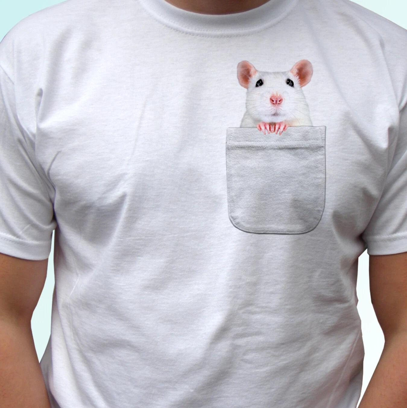 Mouse print white kids boys T-Shirt animal tee rat top design gift all sizes 130