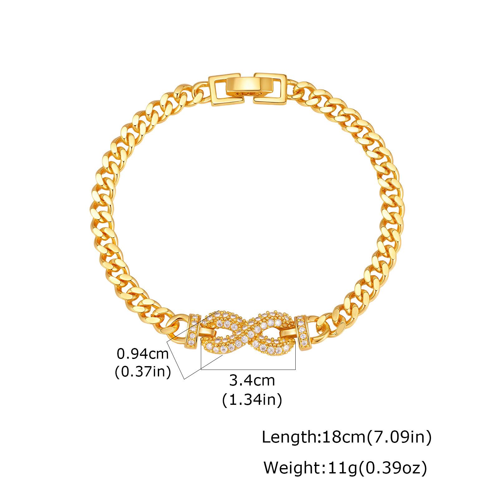 Wind Lady Copper Micro-Inlaid Zircon Infinity Flower Butterfly Bracelet Pbr-308