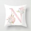 Flower Letter Pillow Soft and Breathable Sofa Car Lumbar Support Office Waist Protection Pillowcase