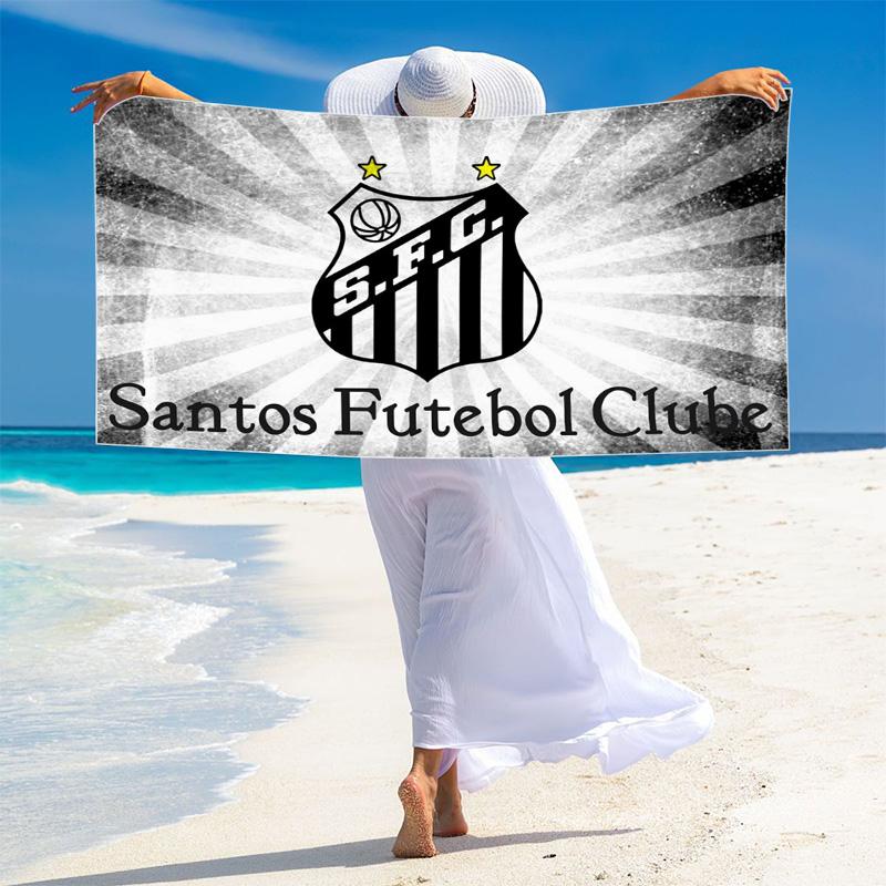 Santos FC Print Beach Towel, Large Soft Quick Dry Towel for Beach Camping Swimming