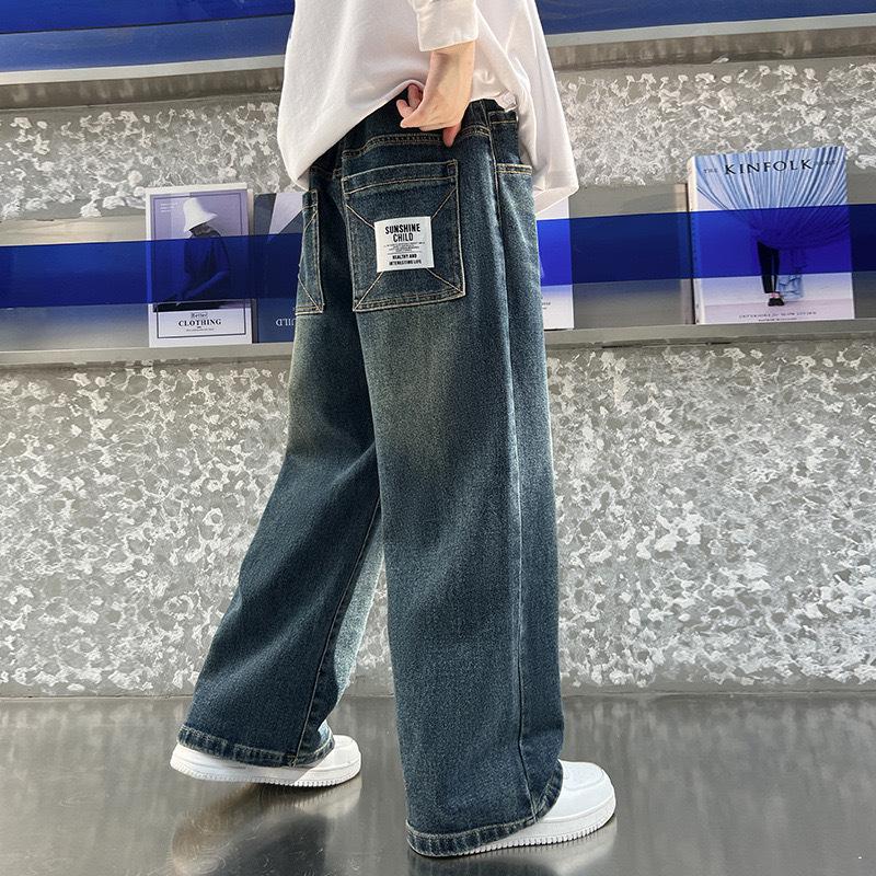 

Boys Spring and Autumn Jeans - 2025 New Stylish Straight-Leg Casual Pants 170 for 1.58m
