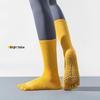 Five-Toe Non-Slip High-Top Cotton Yoga Socks for Summer Pilates & Exercise
