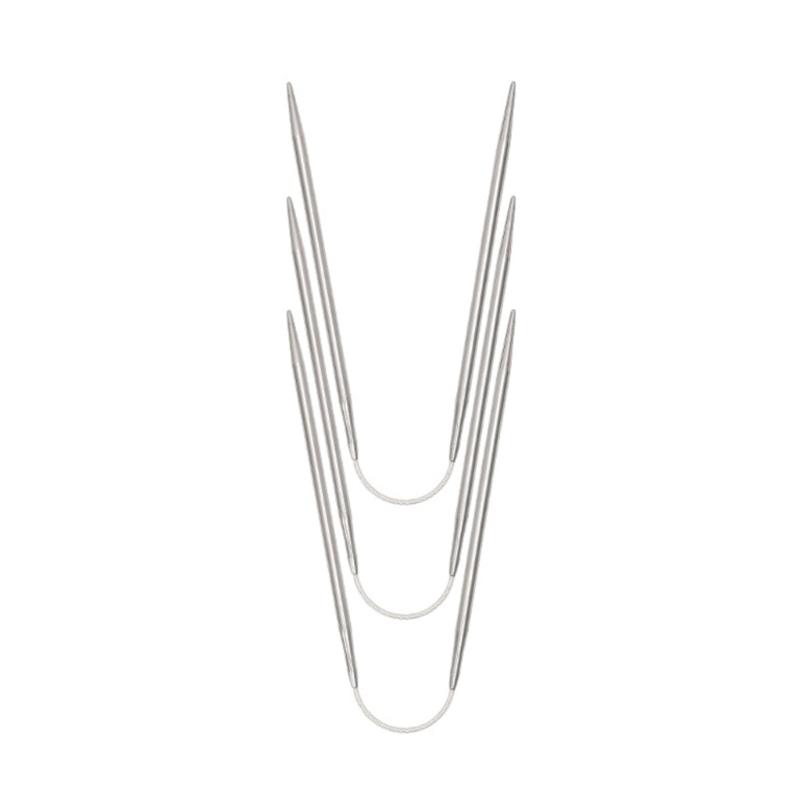 3PCS Steel Circular Knitting Needle with Wire for Blanket Crochet Knitting Needle for Weaving Knitting