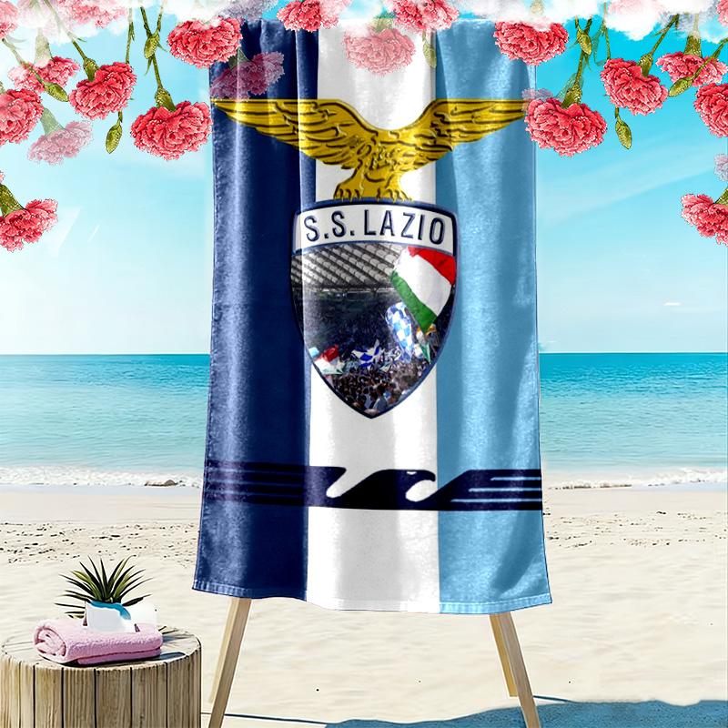 SS Lazio Print Beach Towel, Large Soft Quick Dry Towel for Beach Camping Swimming