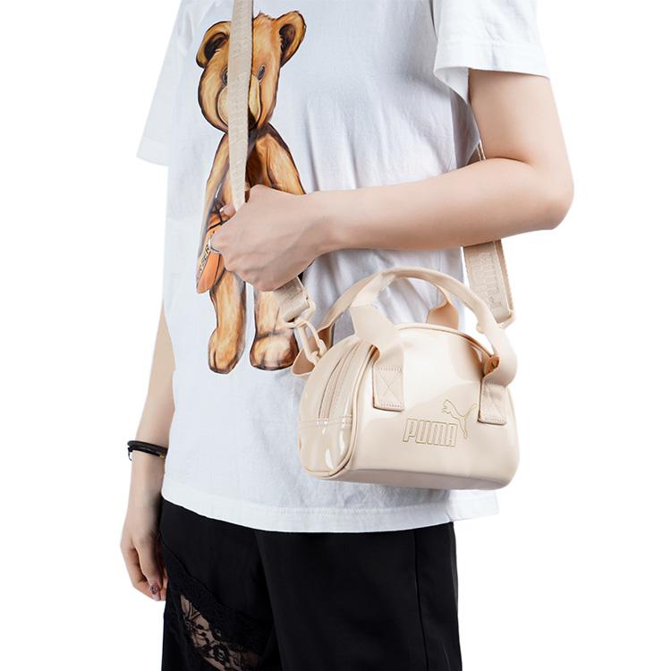 Puma Gold Foil Logo Solid Color Detachable Shoulder Strap Polyester And Polyurethane Mini Handheld Crossbody Shoulder Bag Women Bags 078216-02
