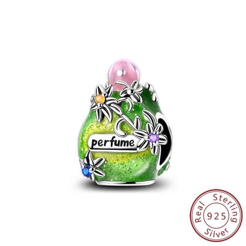 New Original Copper Charms Bead Luminous Rose Cat Planet Star Moon Pendant Fit Women Bracelet Necklace Jewelry Gift