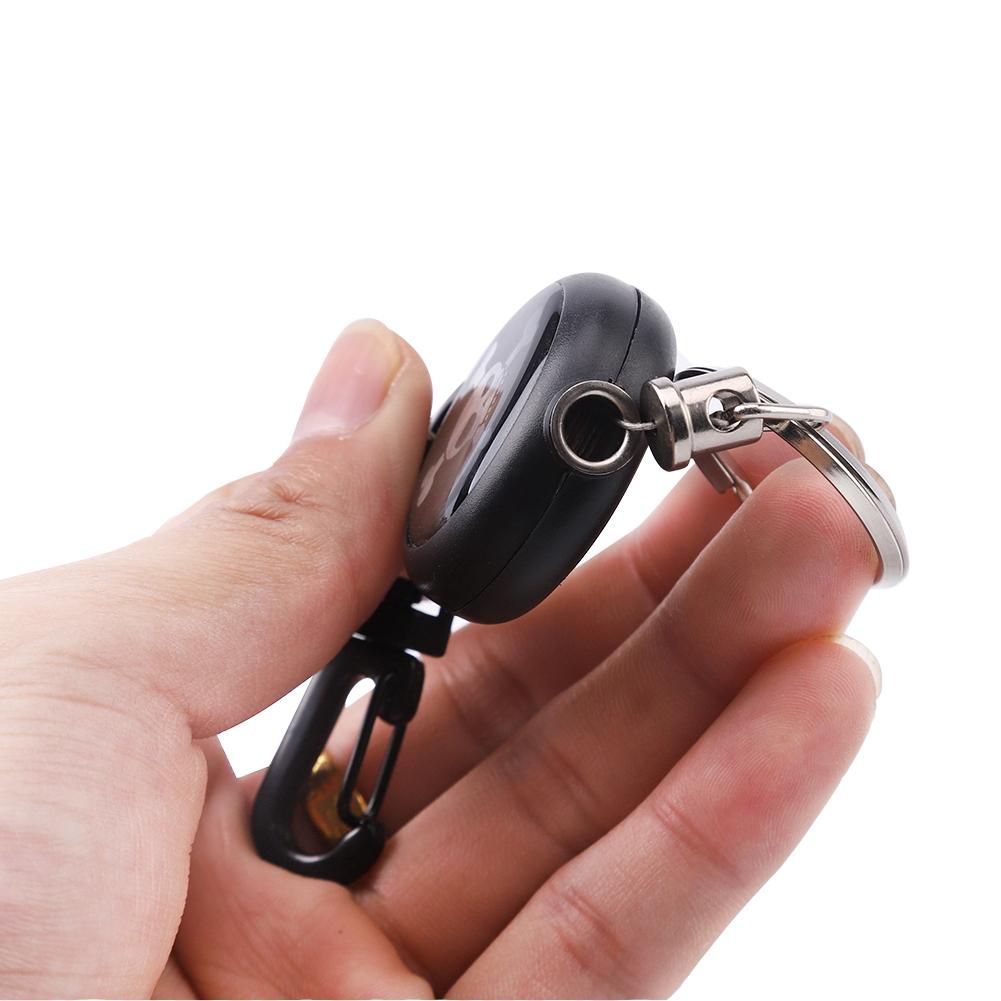 60cm Steel Wire Rope Retractable Carabiner Survival Keychain Key