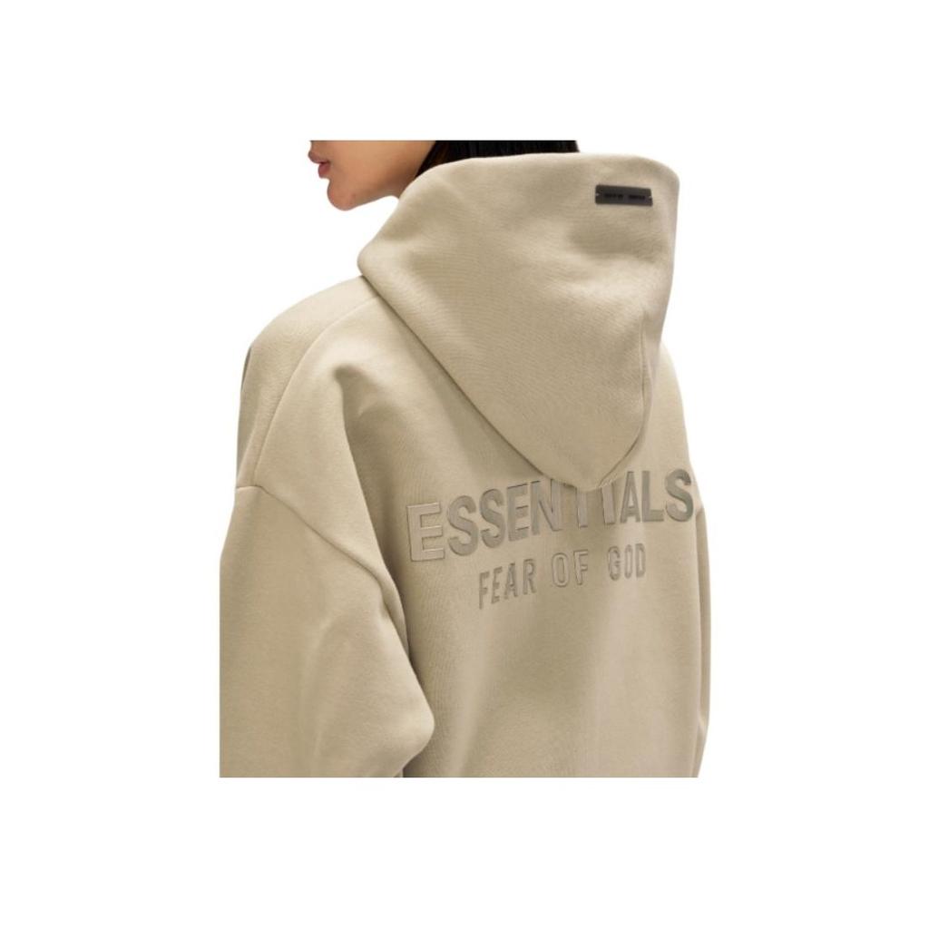 Fear of God Essentials Classic Full Zip Hoodie Timber Men Tops Grey 192SP254781F