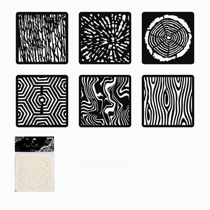 6pcs/set Floral Butterfly Stencil Templates for Scrapbook Wall Small Creative Design DIY Decor Stencils for Painting and Decor