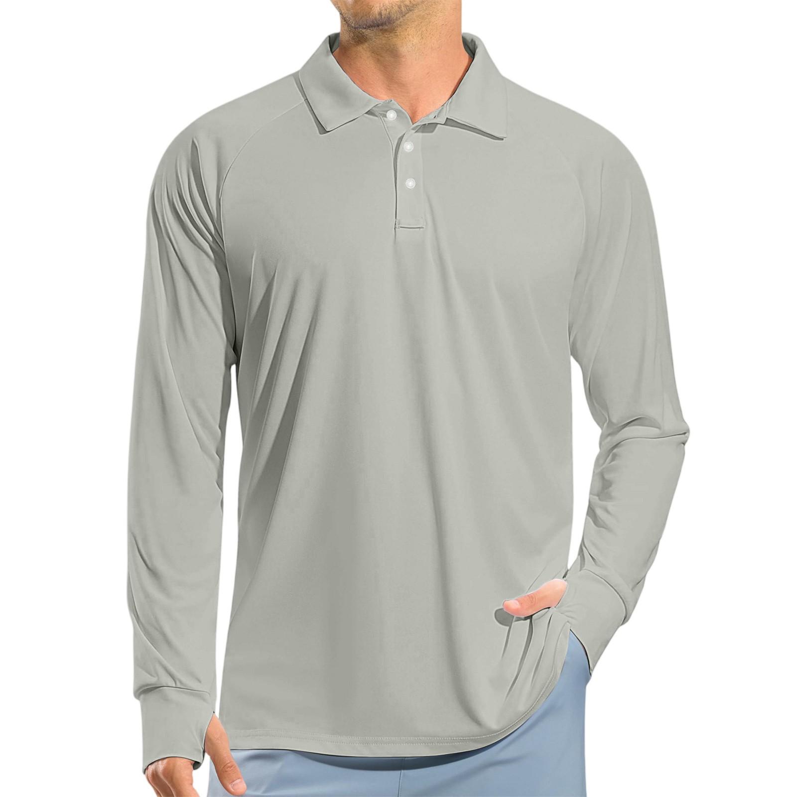 

Мужская футболка для гольфа с длинным рукавом реглан, UPF 50+, легкая футболка L