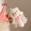 Party Favors for Kids Plush Bear Charm Keychain, Cute Puppy Bag with Durable Key Holder Girls Crocheted Accessories, Stuffed Animal Pendant