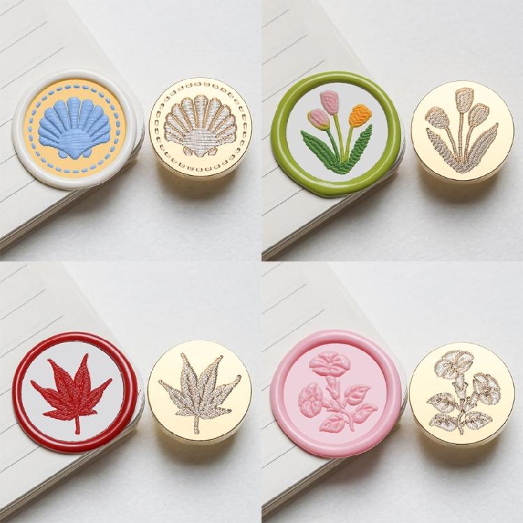 Emboss Wax Seal Stamp Head Removable Sealing Brass Stamp Head for Gift Envelope Invitations Greeting Card Decorations