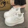 PLOVER Thick-soled Mesh Breathable Little White Shoes 2025 New Versatile Niche Sports Shoes Heightening Casual Board Shoes