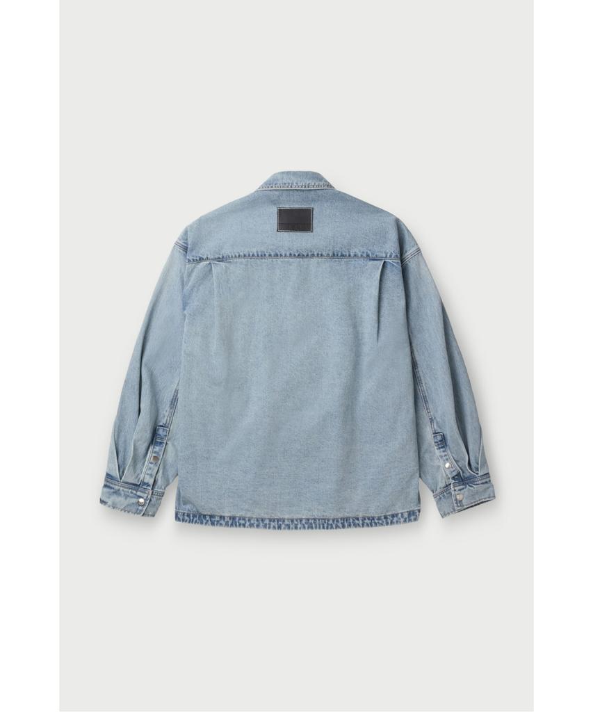 Iro Azuree Denim Long Sleeve Shacket Iqjcs26701Bul