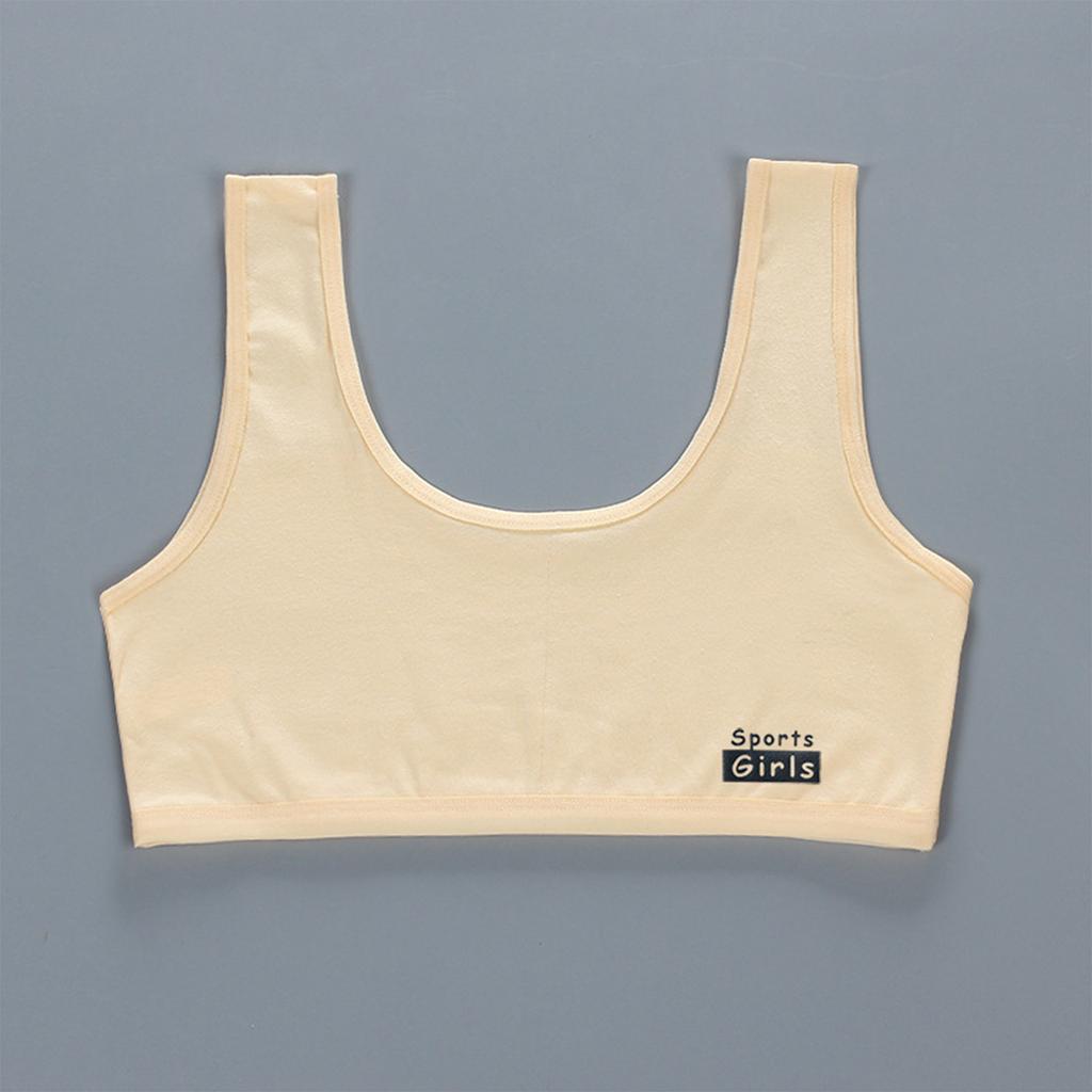 Sports Girls Seamless Training Bra Vest for Girls Development Stage Soft Stretch Fabric Wireless Comfortable Fit Supportive Design