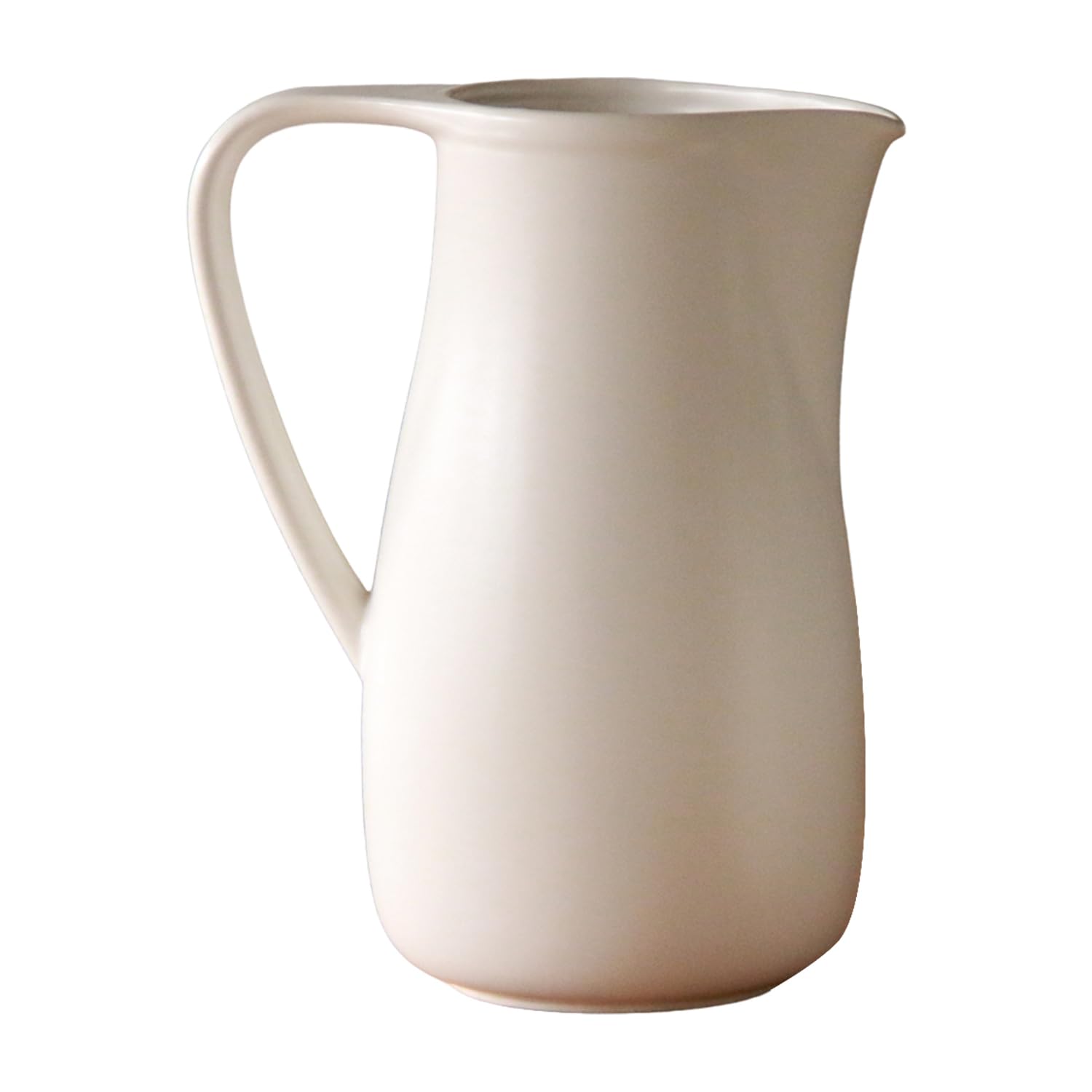 

Кувшин большой вместимости Kamoshika Douguten, 1,3 л, подходит для воды, супа или как ваза для цветов, сделан из Банко Яки, для кастрюль и даси (белый)