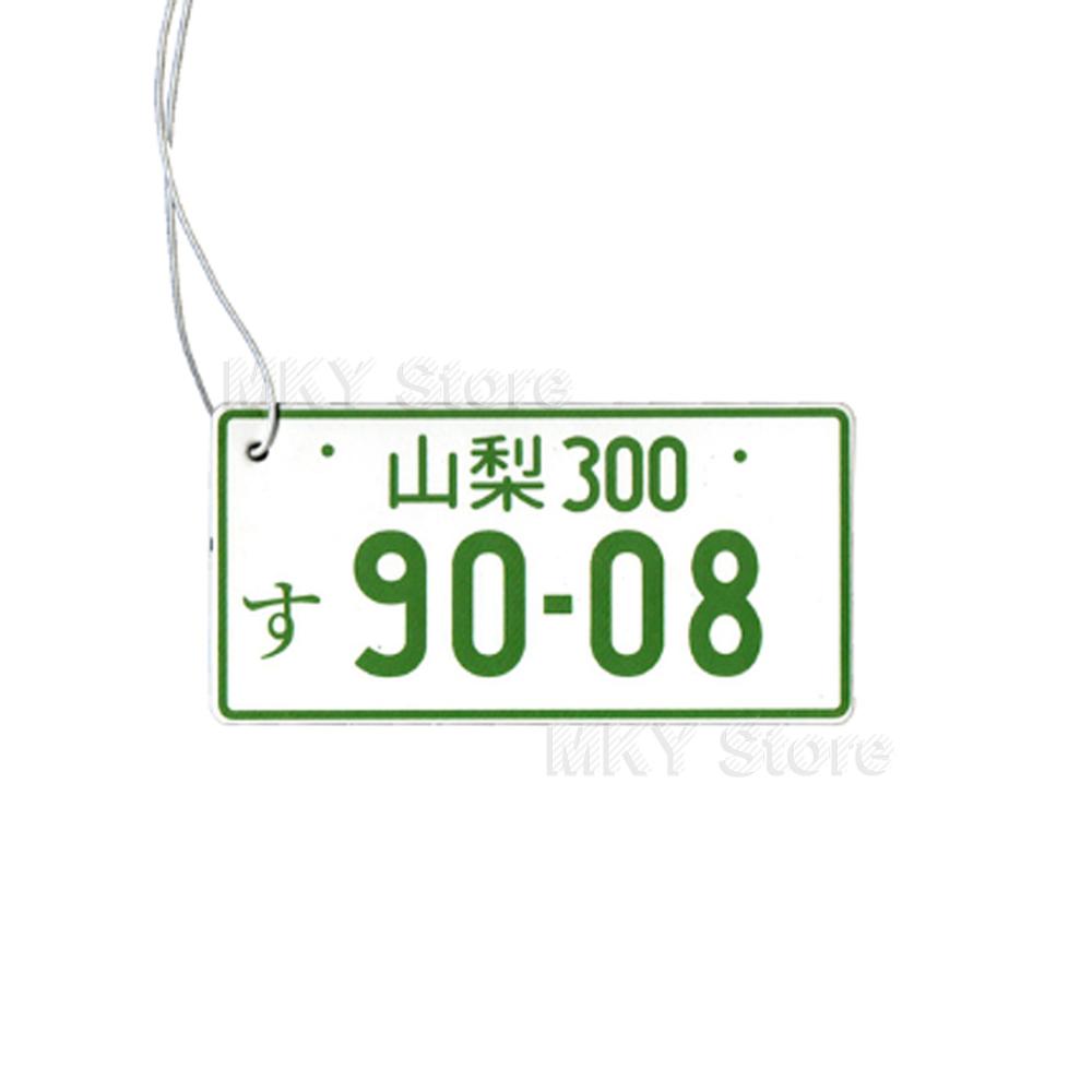 Yüksek Kaliteli Araba Hava Spreyi Asılı Oto Dikiz Aynası Parfüm JDM Yarış Stili Araba Plakası Katı