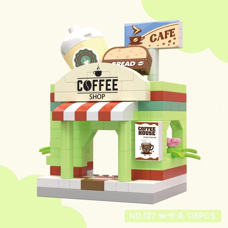 Children Compatible Mini Small Particle Building Model Changeable Street Scene Puzzle Assembly Small Building Block Toy