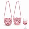 Knitted Wine Bottle Carrier Solid Color Water Tote Bag  Party Decor