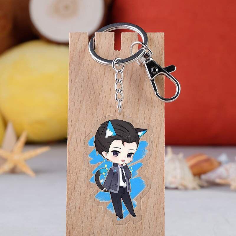 Anime Acrylic Double Side Keychain Cosplay Connor Pendant Keyring