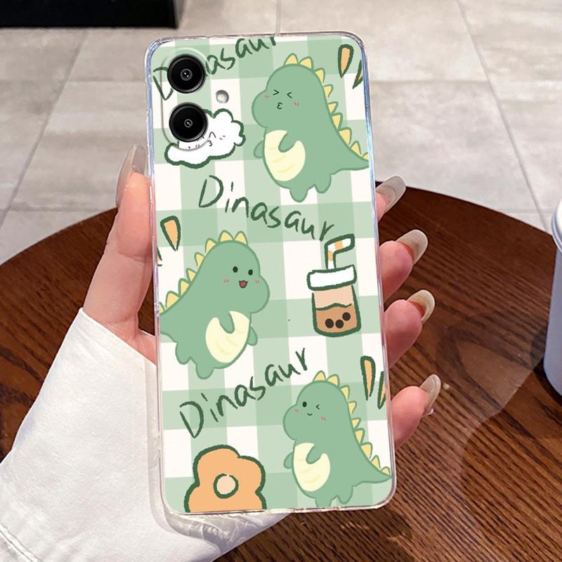 For Samsung Galaxy A07 4G 2025 Silicone Aesthetic Fashion Cute Cat Phone Case Transparent Soft TPU Casing SamsungA07 Back Cover