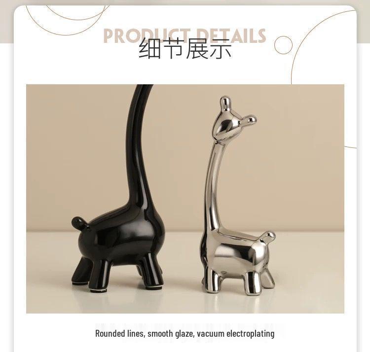 Nordic Luxury Deer Figurines Set: Elegant Decor for Living Room and Wine Cabinet