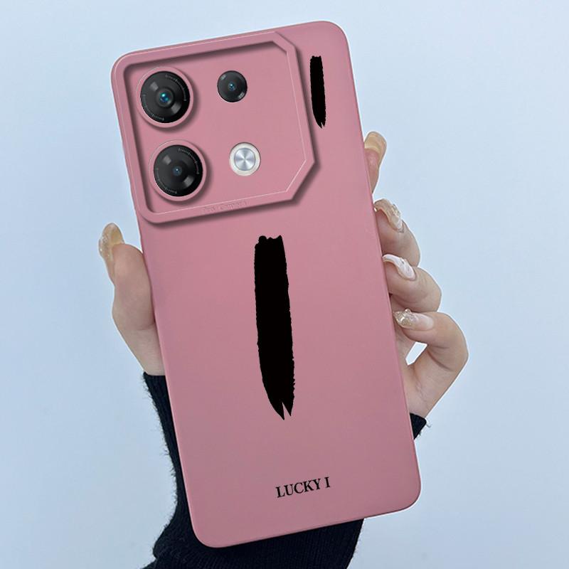 For Infinix GT 10 Pro X6739 Phone Case Lucky Initial Letter Matte Soft Silicone Shell For InfinixGT 10Pro GT10 Pro Cover Casing