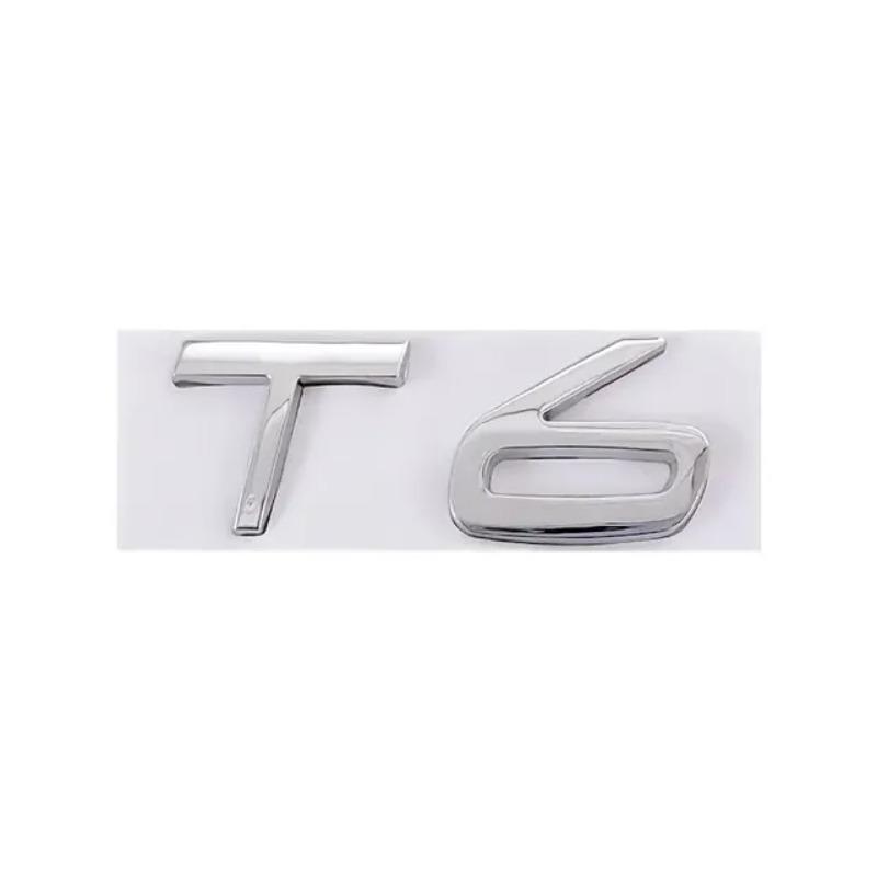 3D Metal T5 T6 AWD Logo Zadní kufr Nálepka s odznakem na zadní dveře pro XC60 XC90 S60 S80 S60L V40 V60