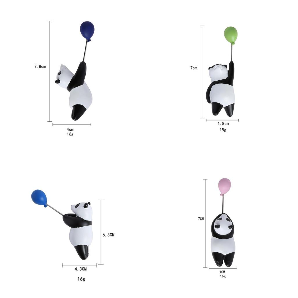 Panda Balloon 3d Resin Refrigerator Magnet With Bright Colors For Home Decor And Party Gifts