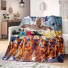 Dragon Ball Z Print Blanket Warm Comfortable Flannel Blanket Suitable for Bedrooms,Sofas, Beds,Chairs,Travel -QIAO16