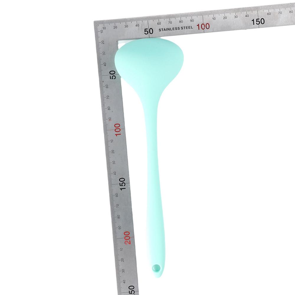 Heat Resistant Multifunction Silicone Dinnerware Non-stick Serving Spoon Scoop Soup Ladle Tableware