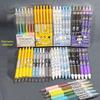 Adorable Office Cartoon Press-Type Neutral Pens, 0.5mm Black Ink, Set of 12, Ideal for Students and Signatures.