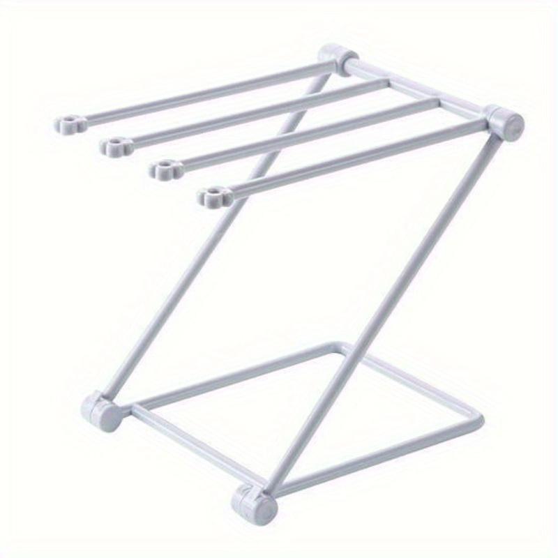 Kitchen Rack Sink Storage Rag Rack Vertical Countertop Water Cup Towel Storage Rack Folding Tool серый
