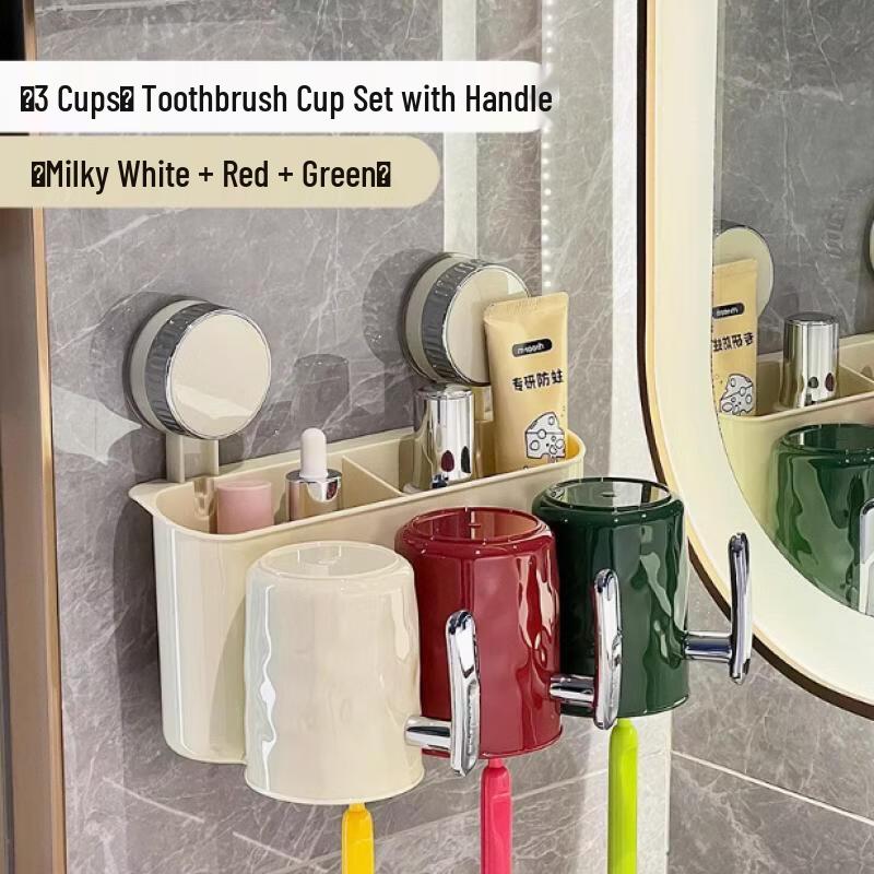 cmaos Wall-Mounted Toothbrush & Gargle Cup Holder