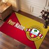 Southampton FC Custom Crystal Velvet Rug, Personalized Name Text Print, Football Logo Soft Non‑Slip Floor Mat Home Decor Gift