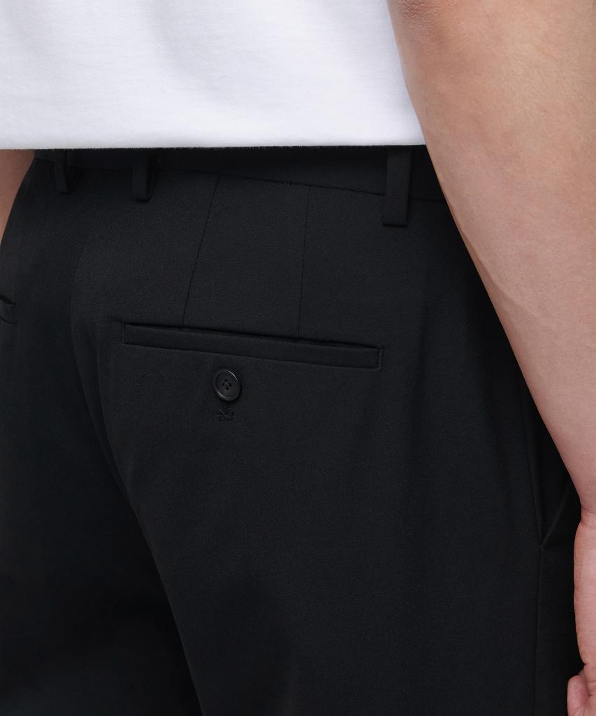 Musinsa Standard Lightweight Tapered Turn-Up Hidden Banding Crop Slacks [Black]