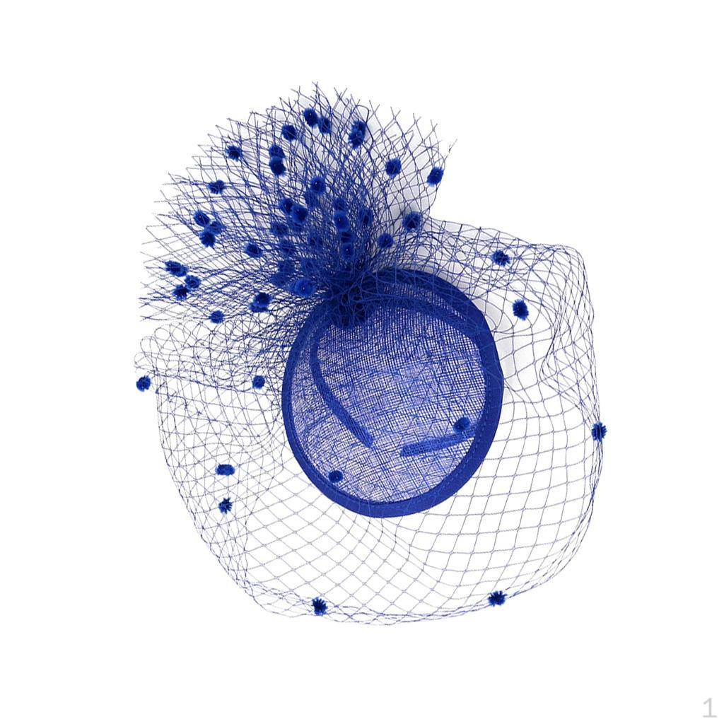 

Vintage Charleston Party Balls Ladies Top Hat Headband Blue