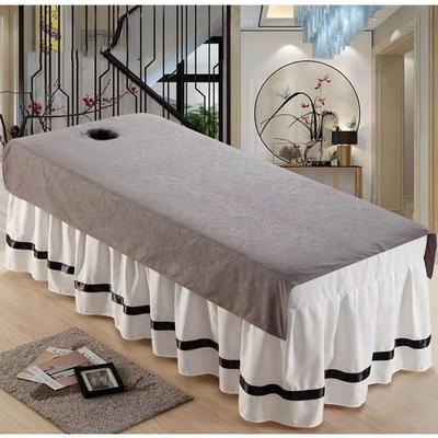 Comfortable Beauty Salon Bed Sheet Oil-proof Washable Massage Bed Bedspread Soft with Holes Cosmetic Bed Sheet Massage Treatment