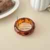 Bohemian Colorful Resin Bangle Transparent Wide Chunky Hand Ring Exaggerated Pearly Bracelet  Girls