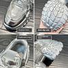 Women's Platform Thick-soled Casual Shoes, Metallic Silver Dad Shoes, Spring Style, Small Height-increasing Shoes
