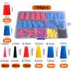 100Pcs Silicone Rubber Tapered Adapter,8 Sizes with Box Long Service Life High Temp Resistant