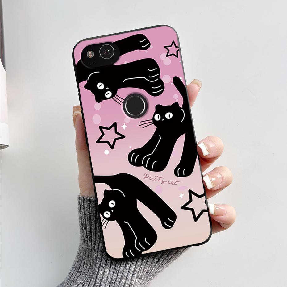 Matte Case For Google Pixel2 Pixel 2 XL Shockproof Cartoon Phone Cover for Google Pixel 2 XL 2XL Soft Silicone TPU Cases Bumper