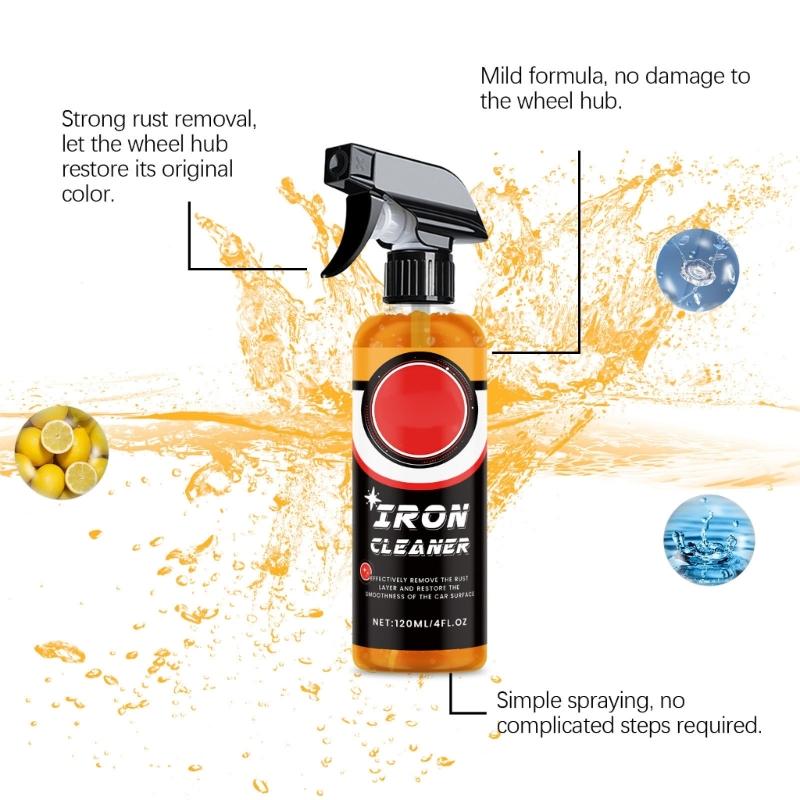 Rust Removal Sprayer For Metal Surfaces 120ml Fast Acting Rust Dissolver Eliminate And Protective Coating For Auto Parts